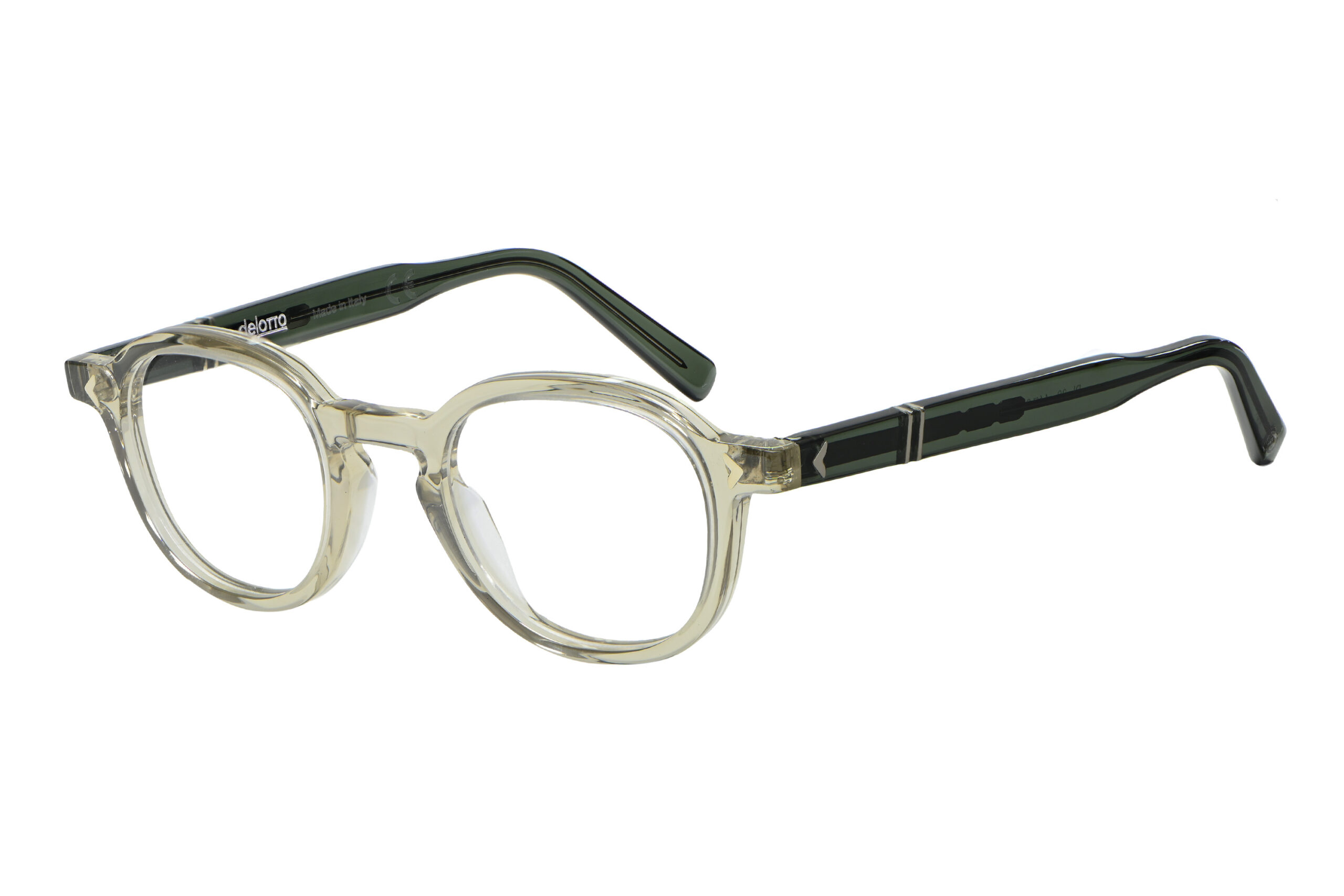 DL99 c.8038 – Translucent sage front with green-grey temples